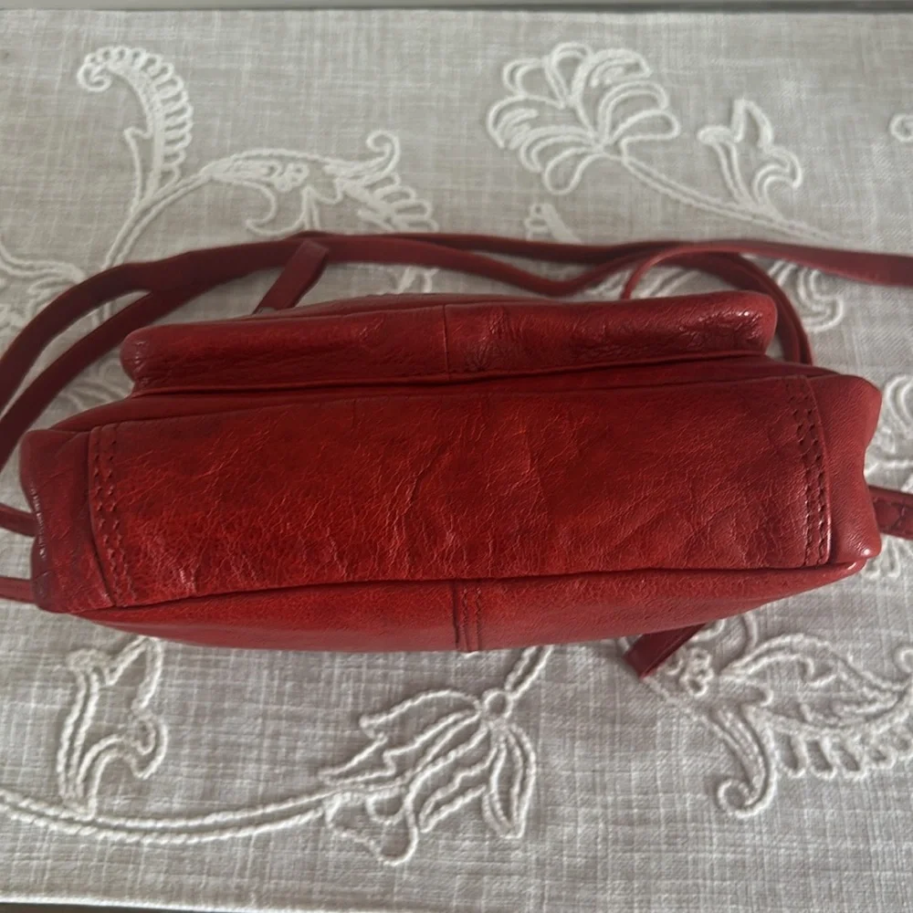Spike & Sparrow Red Leather Camera Bag Style Crossbody